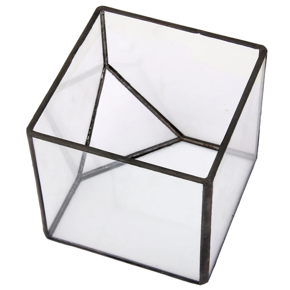 Promotion! Glass terrarium Square Fairy garden house greenhouse flowerpot size S High quality glass | Дом и сад