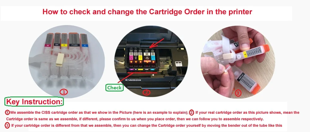 

YOTAT 6color PGI-650XL CISS ink cartridge PGI-650 CLI-651 for Canon PIXMA MG6360 MG7160 (Australia)