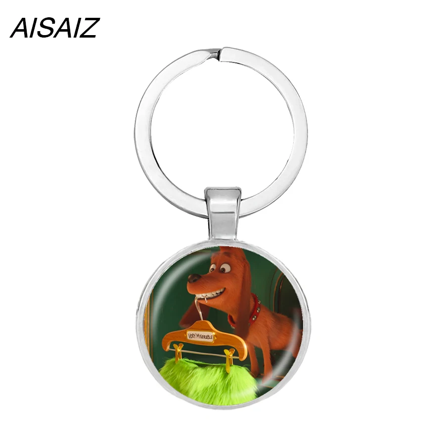 AISAIZ The Grinch брелок украшеное стекло ожерелье подвеска бижутерия ювелирные изделия
