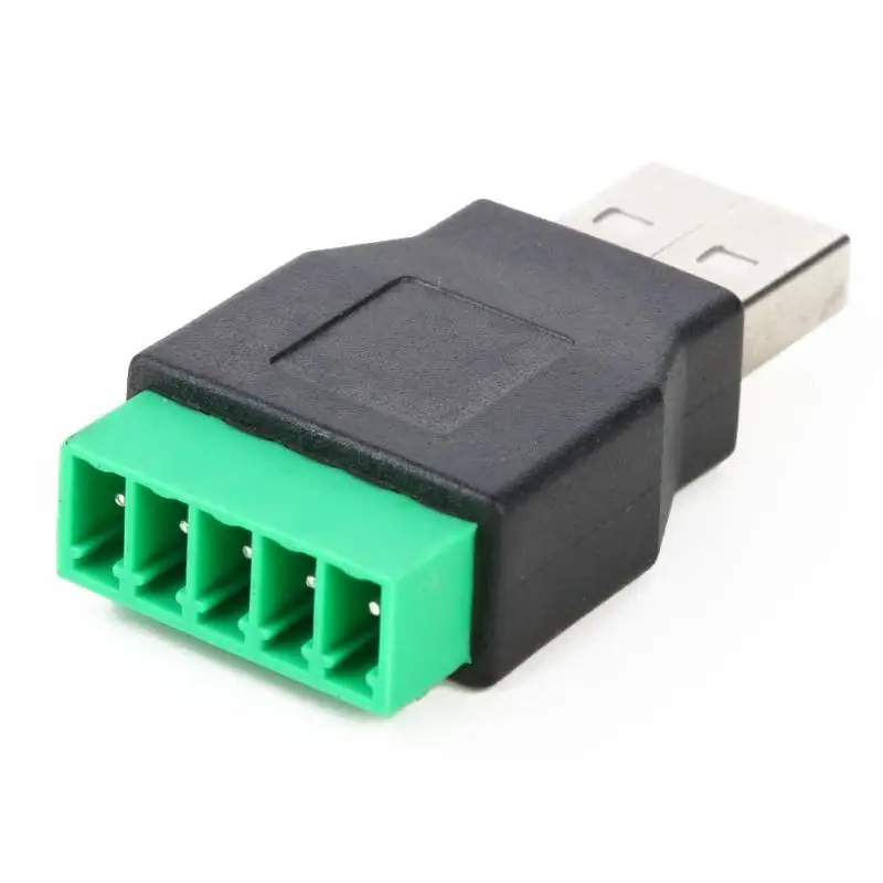 ALLOYSEED USB2.0 папа 5Pin винтовой клеммный соединитель конвертер адаптер с