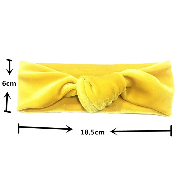 Newborn Baby Girls Solid Velvet bow Headband Headwear Toddler Soft Beanie Hat with Bow | Детская одежда и обувь