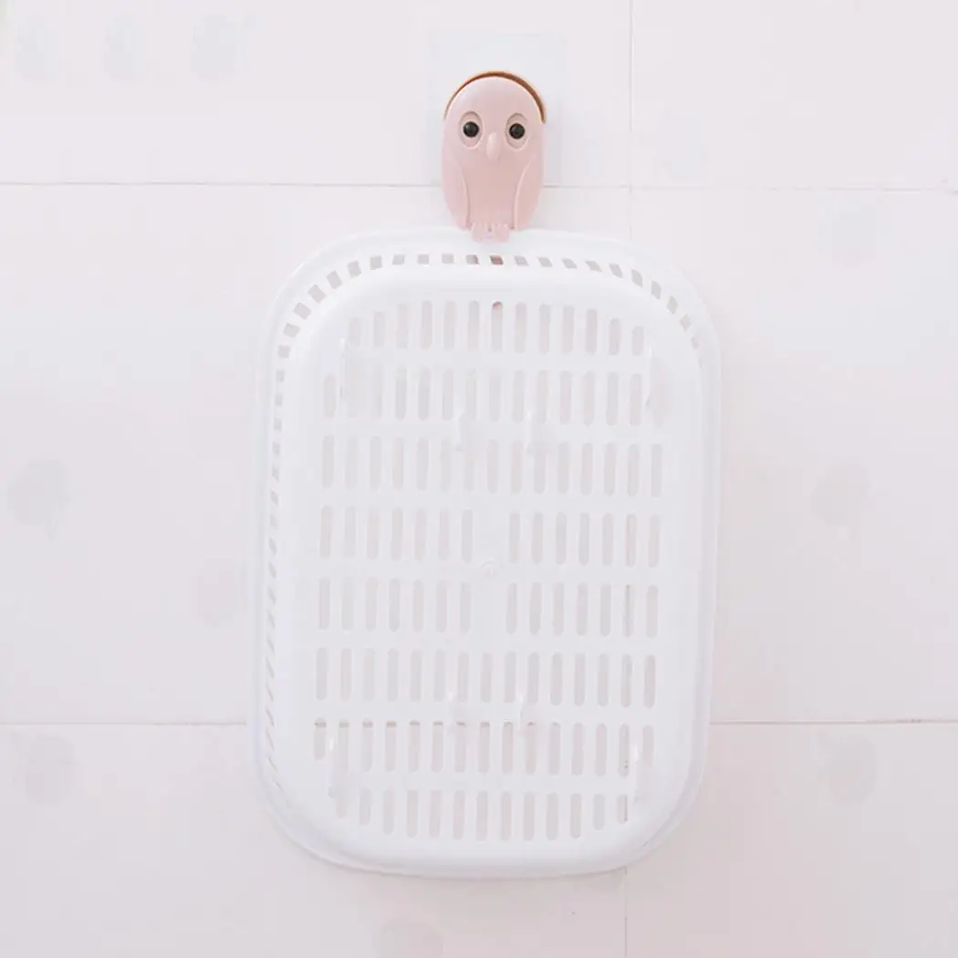 Owl Shape Wall Washbasin Hook Hanger Rack Clip Holder Made of ABS durable and safe. Kitchen Bathroom Accessory | Дом и сад