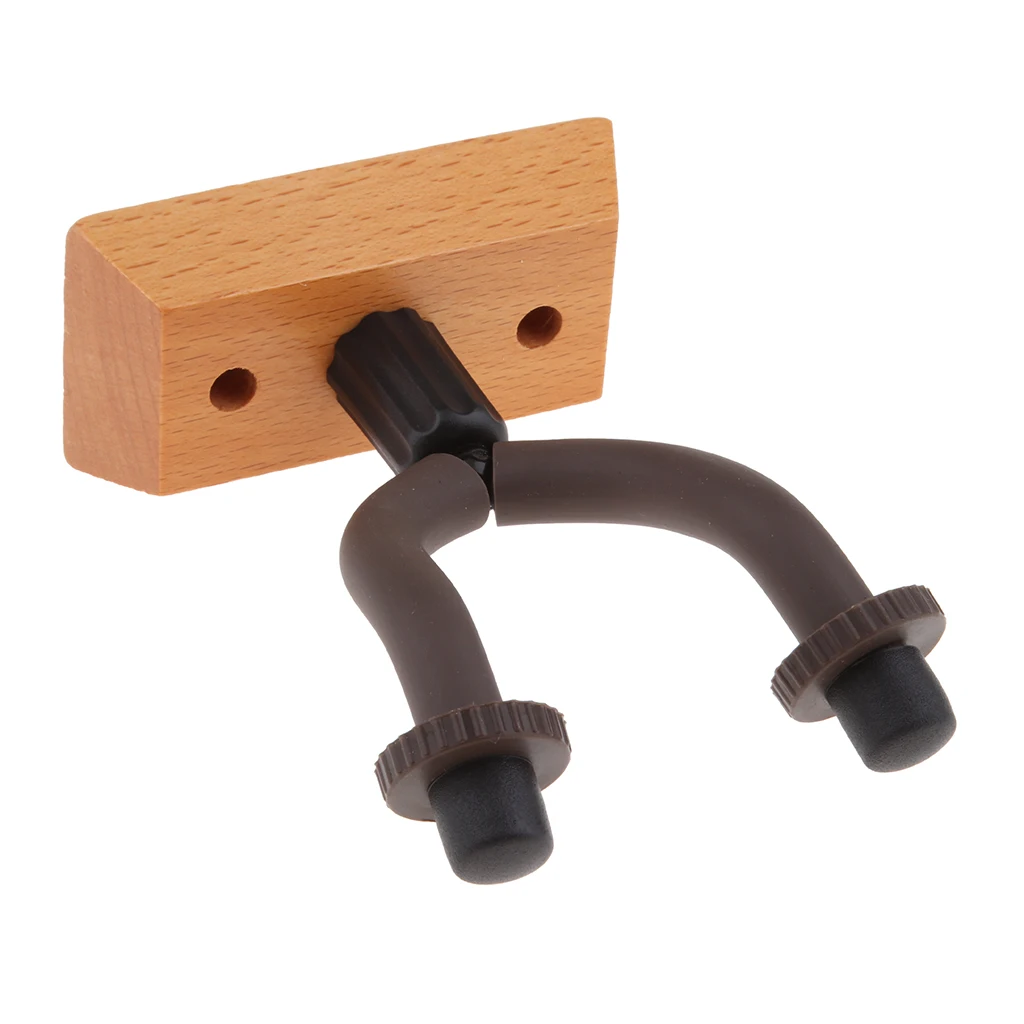 Acoustic Guitars Wall Mount Hanger Hook Stand Neck Display Supports for Stringed Instruments - Wood Bottom With Fixed Screws | Спорт и