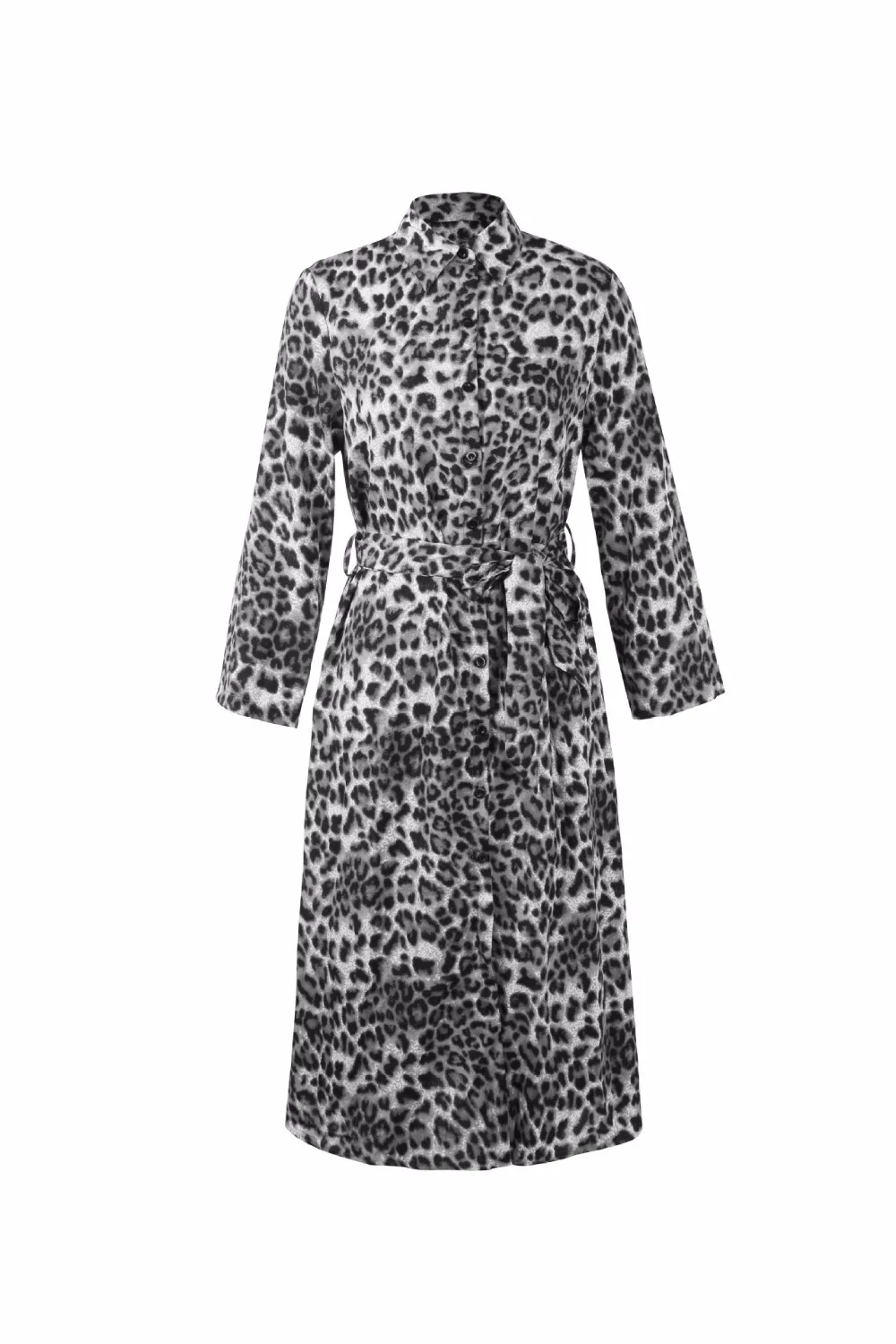 

Women 2018 Autumn Winter New Fashion Large Size Street Bodycon Dress Leopard Print Long Sleeve V Neck Casual Sexy Ladies Dress