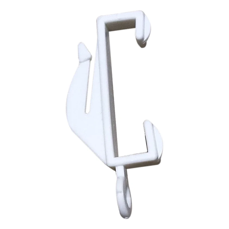 20 шт белые пластиковые занавески для занавесок-белые железнодорожные крючки
