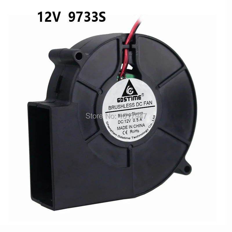 1 шт. DC 12 В 2Pin кулер безщеточный вытяжной вентилятор для Loptop Airflow 90 мм 97 X 33 9733|blower fan