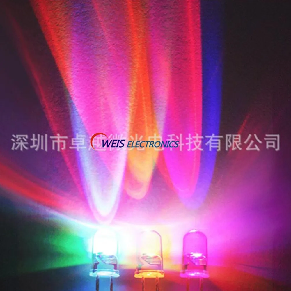 1000 шт 5 мм F5 RGB медленная вспышка LED Изменение цвета за 4 секунды самомигание DIP 2