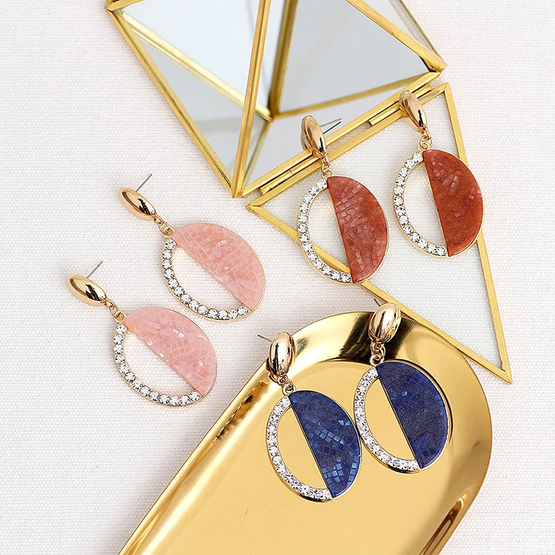 Design Exceed Lightning Rhinestone Earrings Personality Concise Joker Eardrop Night Shop Atmosphere Tide Earring Product | Украшения и