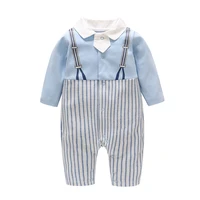 vlinder 2018new baby boys rompers newborn button infant pajamas pure cotton gentleman style formal clothes long sleeves jumpsuit