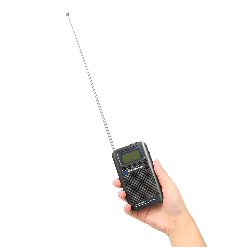 HRD 737 портативный Полнодиапазонный радиоприемник FM/AM/SW/CB/Air/VHF World Band с ЖК дисплеем