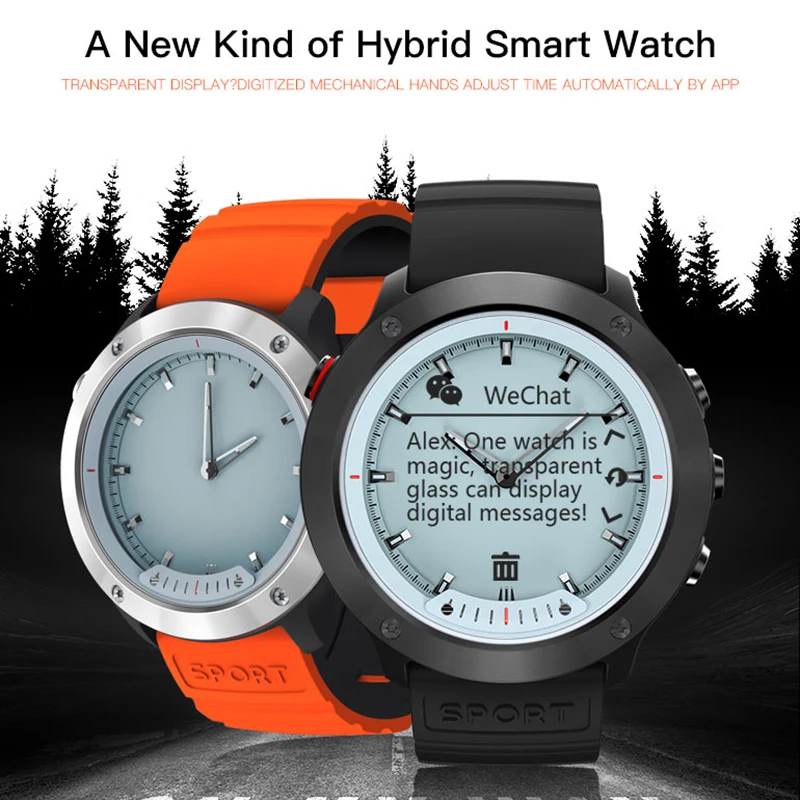 Hevaral Smartwatch M5 умные часы прозрачный экран серебристый нержавеющая сталь с краями