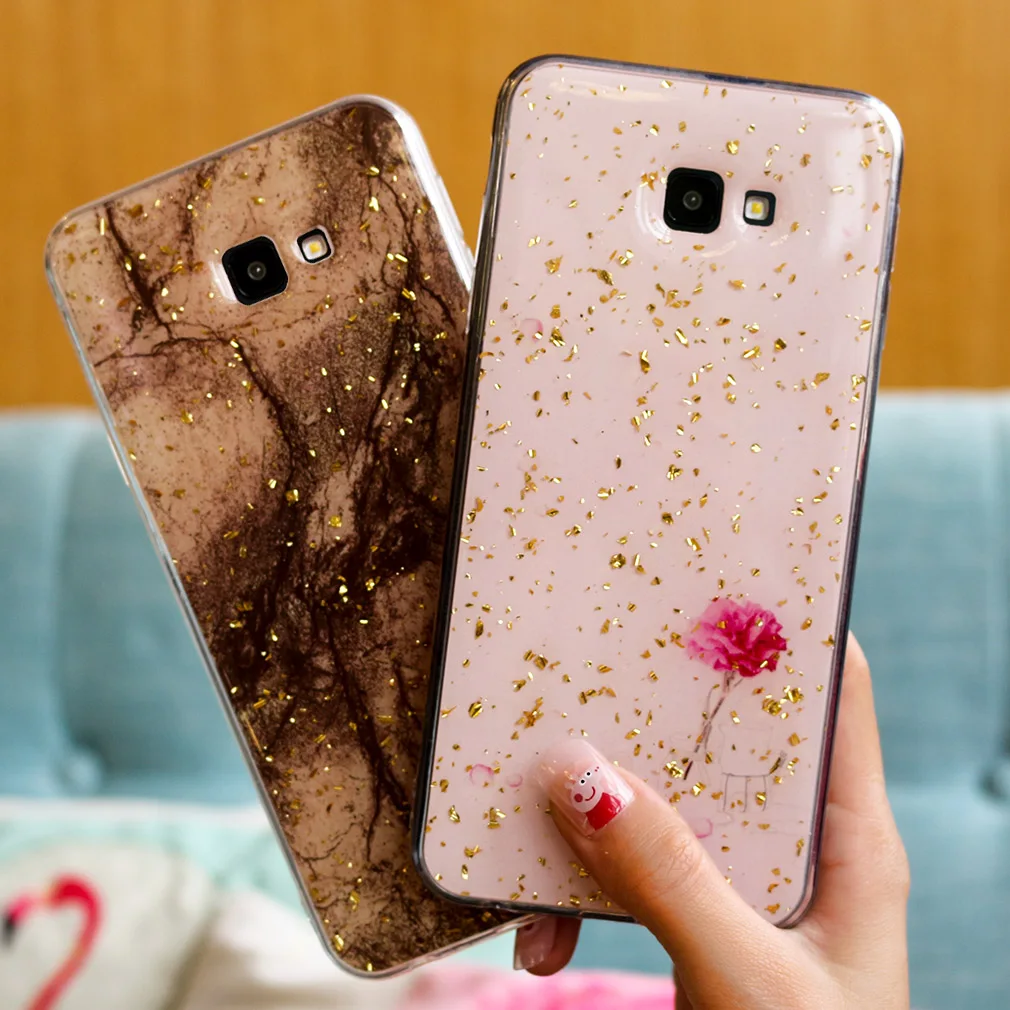 Силиконовый чехол для телефона samsung Galaxy J8 J4 2018 плюс J6 забавные черные блестящие