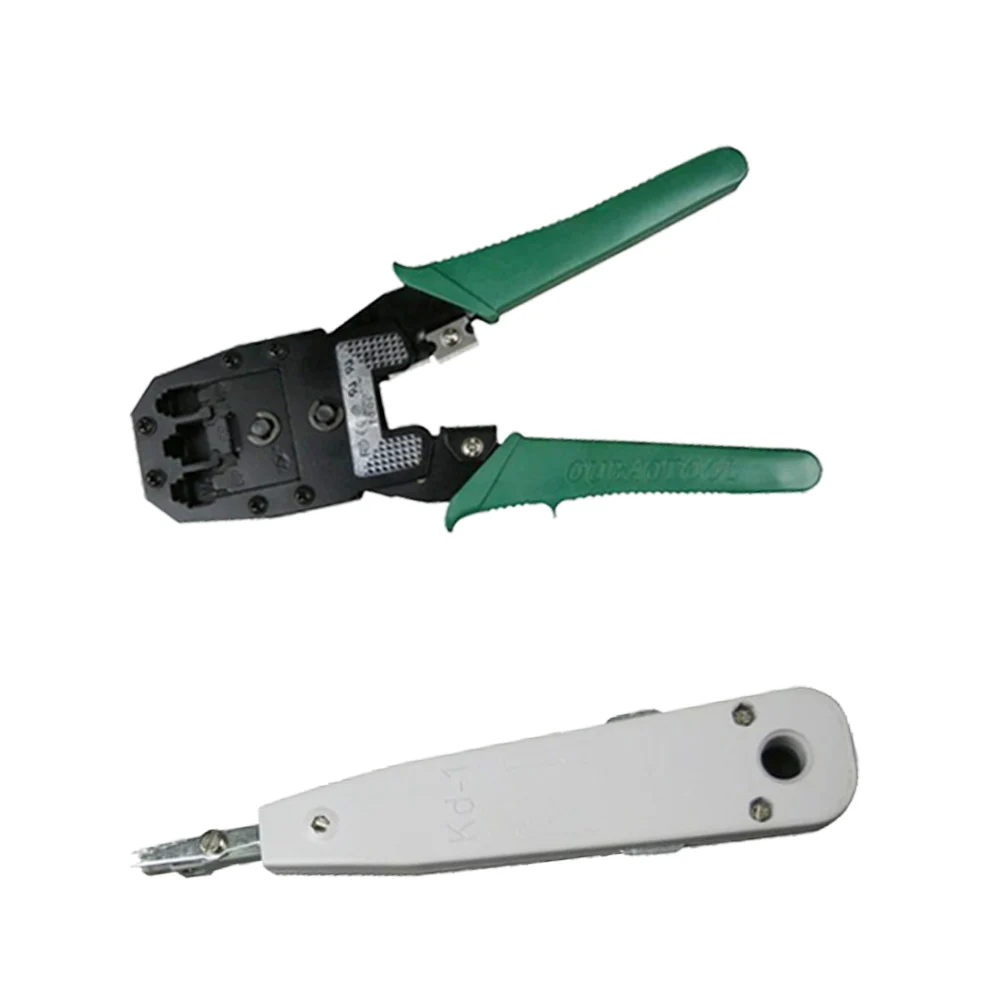 Elisona 10Pcs Network Cable Tester Tool Bag LAN Utp Screwdriver Wire Stripper RJ45 Connector Computer Maintenance Tool Kit Set