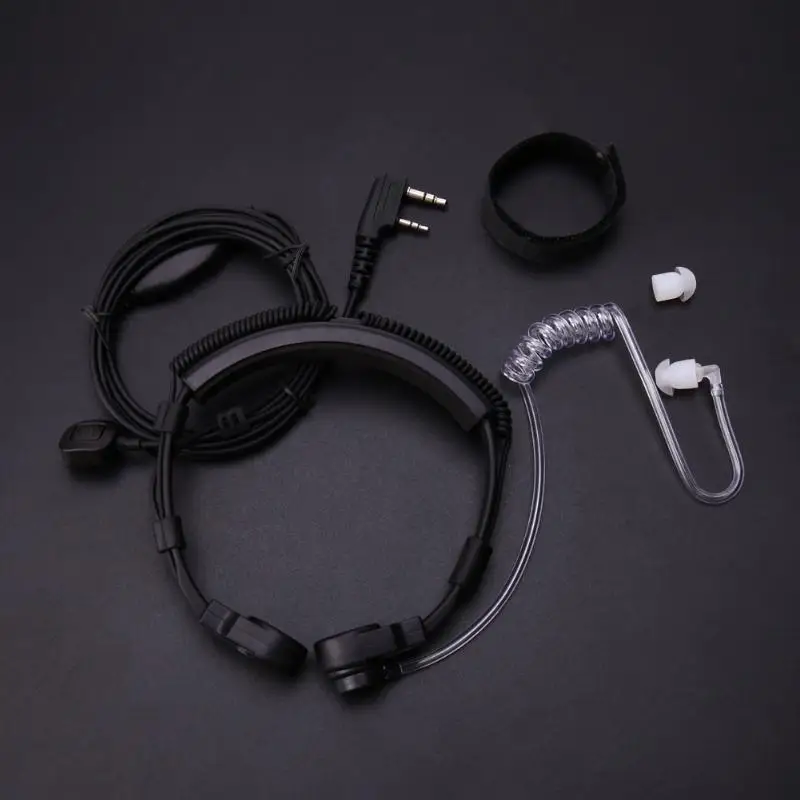 2 Pin Тайное Акустическая трубка переговорное устройство наушник Inearbuds PTT Горло