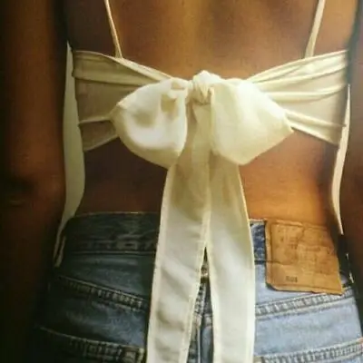 Hirigin Women Summer Casual Sleeveless Evening Party Short Mini Bow Sling sexy Tanks | Женская одежда