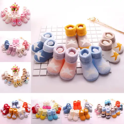 Lot 5 Pairs Infant Baby Toddler Boy Girl Socks Cotton 0~3T Cartoon NewBorn Kids | Детская одежда и обувь