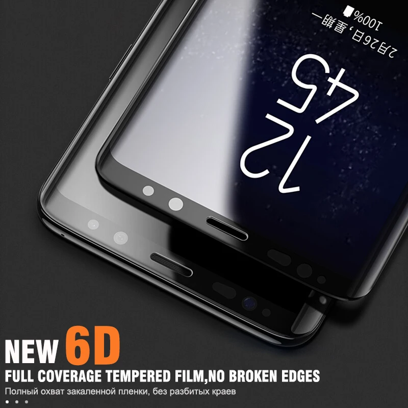 6D полный изогнутое закаленное Высокопрочное Стекло для samsung Galaxy Note 9 Note8 S9 S8 плюс
