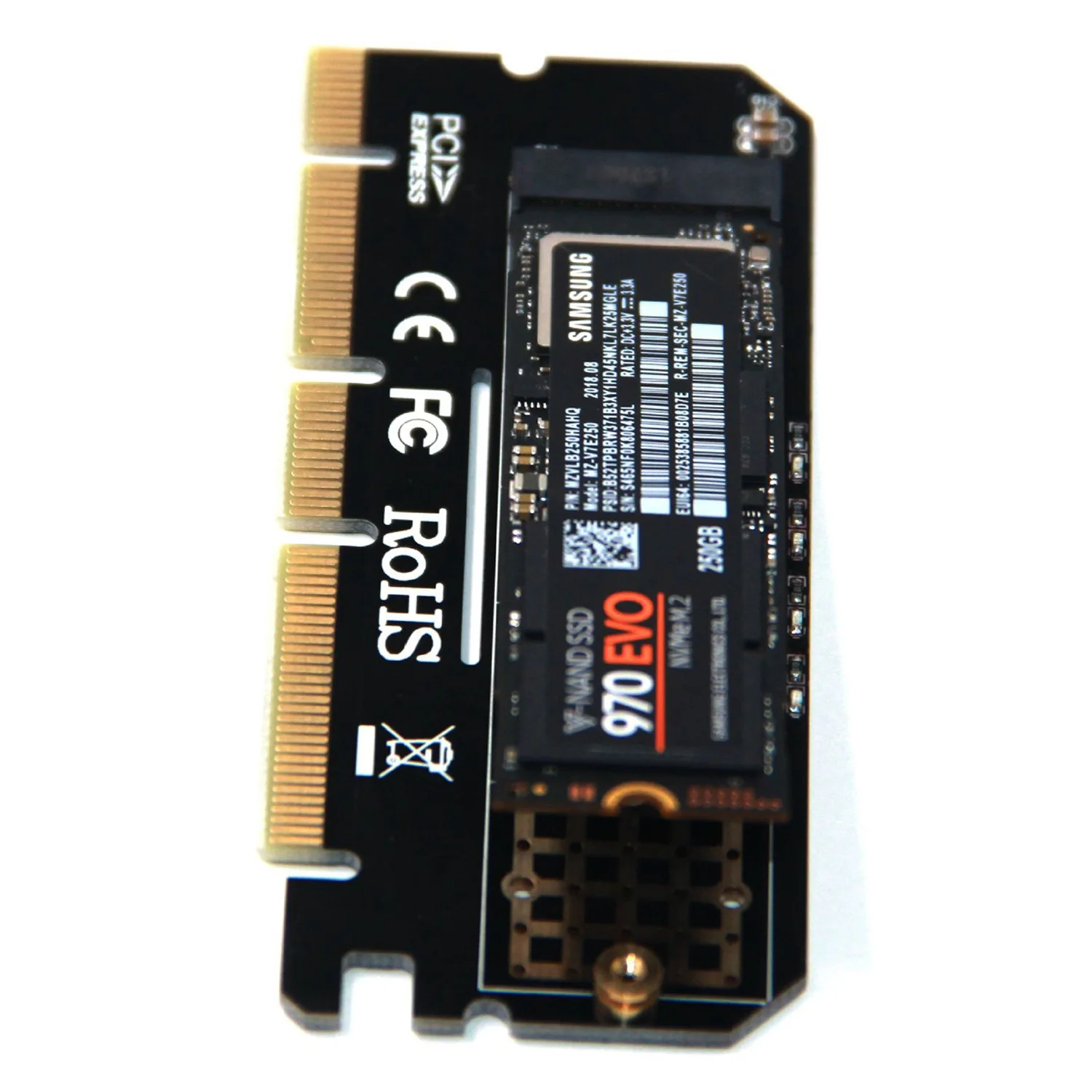 M.2 NVMe SSD NGFF к PCIE 3 0 X16 адаптер M ключ интерфейс карты Suppor PCI Express 0x4 2230 2280 Размер m.2
