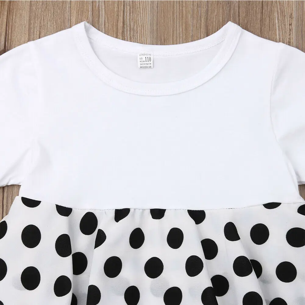 Летняя одежда для малышей 2019 платье в горошек маленьких принцесс однотонное