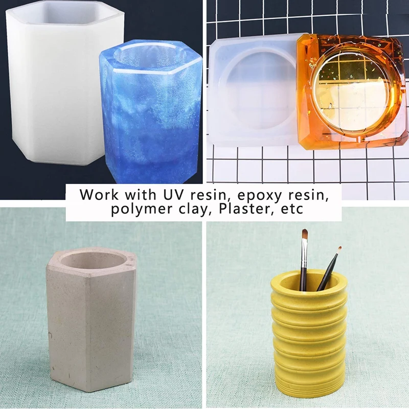 Large Molds Silicone Mold Include Round Square Cylinder For Concrete Diy Flower Pot/Ashtray/Pen Candle Soap Holder | Украшения и