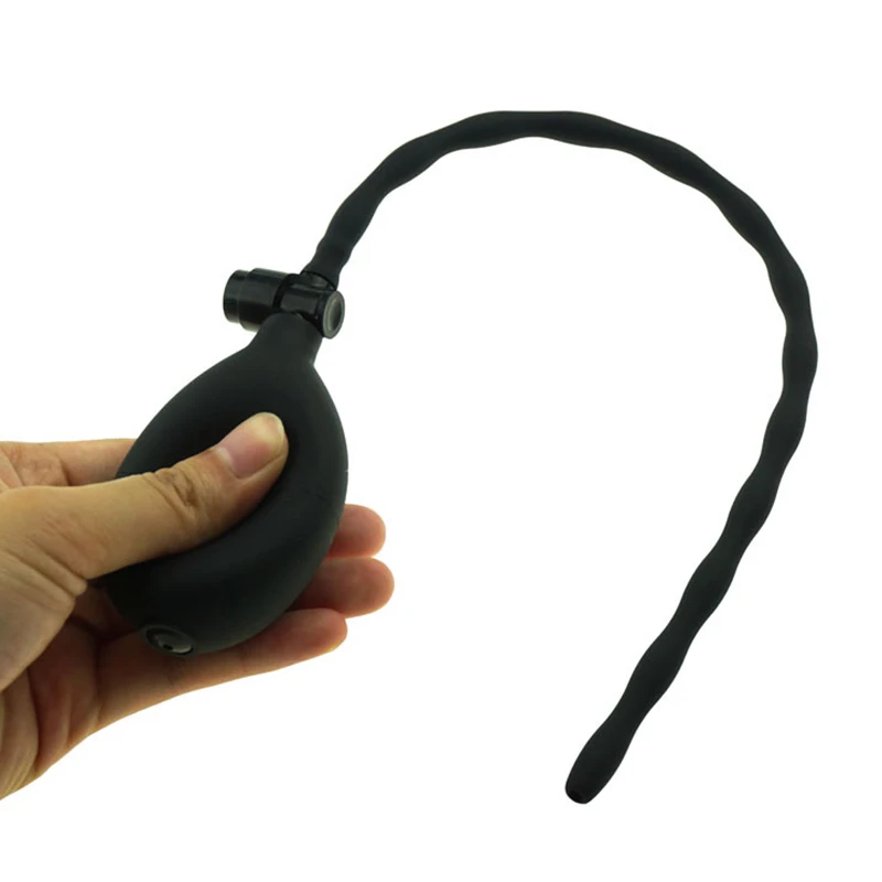 Inflatable Male Use Penis Plug Urethral Sound Horse Eye Stimulation Silicone Sounding Catheter Dilator Rod Sex Toys For Men | Красота и