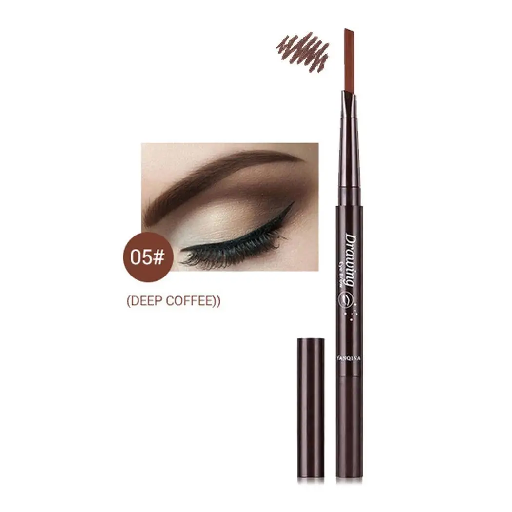 Двухсторонний Мультифункциональный длинный стойкий для бровей карандаш с