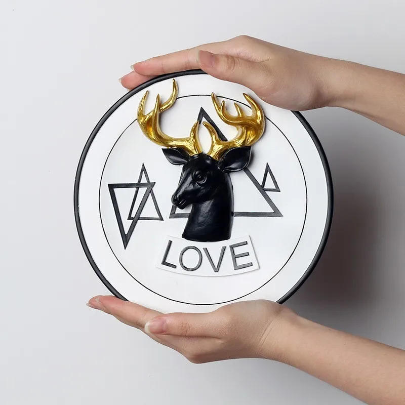 Nordic Style Hand-painted Elk Wall Panel Color Decoration Home Background Office Nursery | Дом и сад