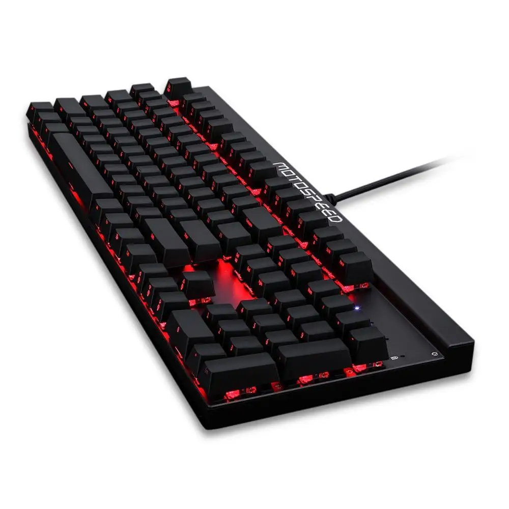 Оригинал Motospeed CK103 NKRO RGB подсветка механическая клавиатура 104 ключей полный ключ FN