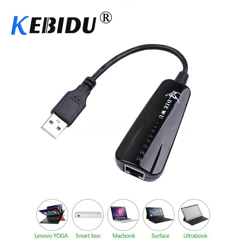 USB адаптер Kebidu для RJ45 сетевая карта Ethernet 10/100 Мбит/с гигабитный Интернет Lan Windows