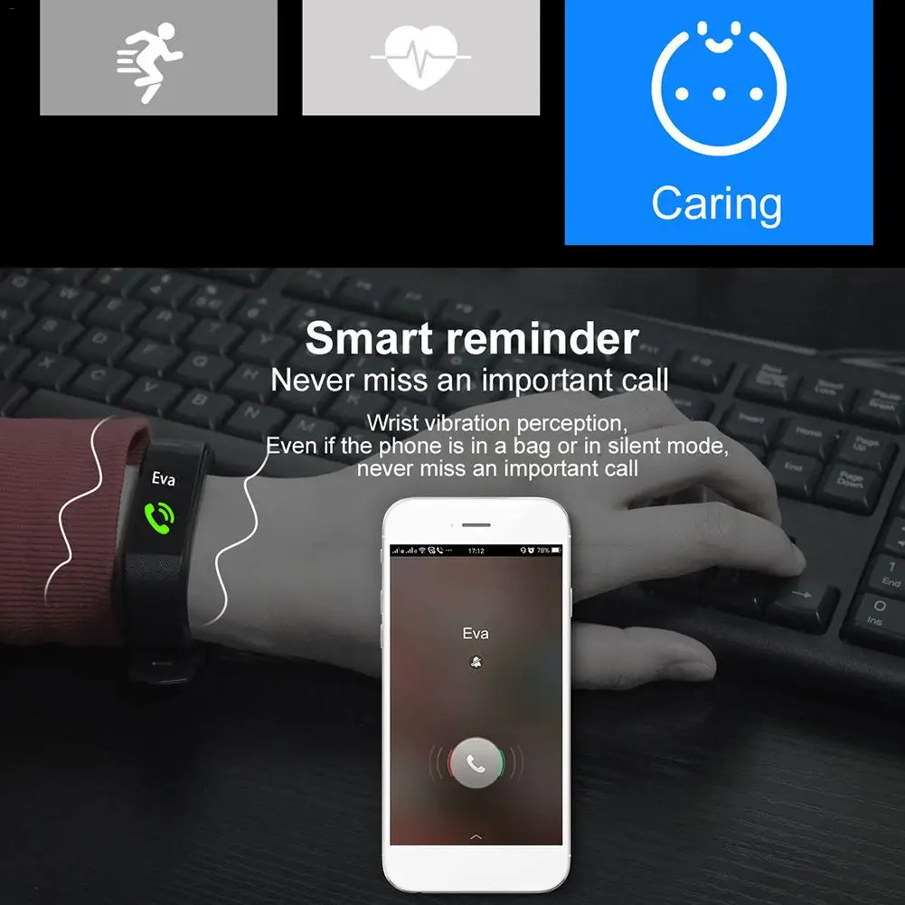 

115Plus Color Screen Smart Bracelet Support Blood Pressure Exercise Heart Rate Monitoring