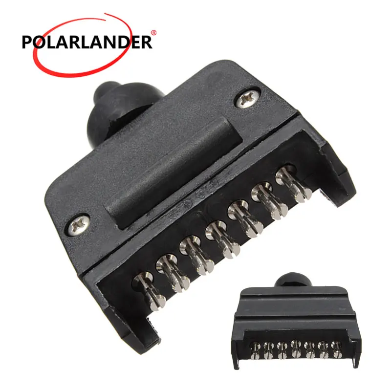 7 Pin Truck Socket Impact Resistant Plastic Trailer Plug Car Flat Outlet Adapter Electrical Replacement Socke | Автомобили и