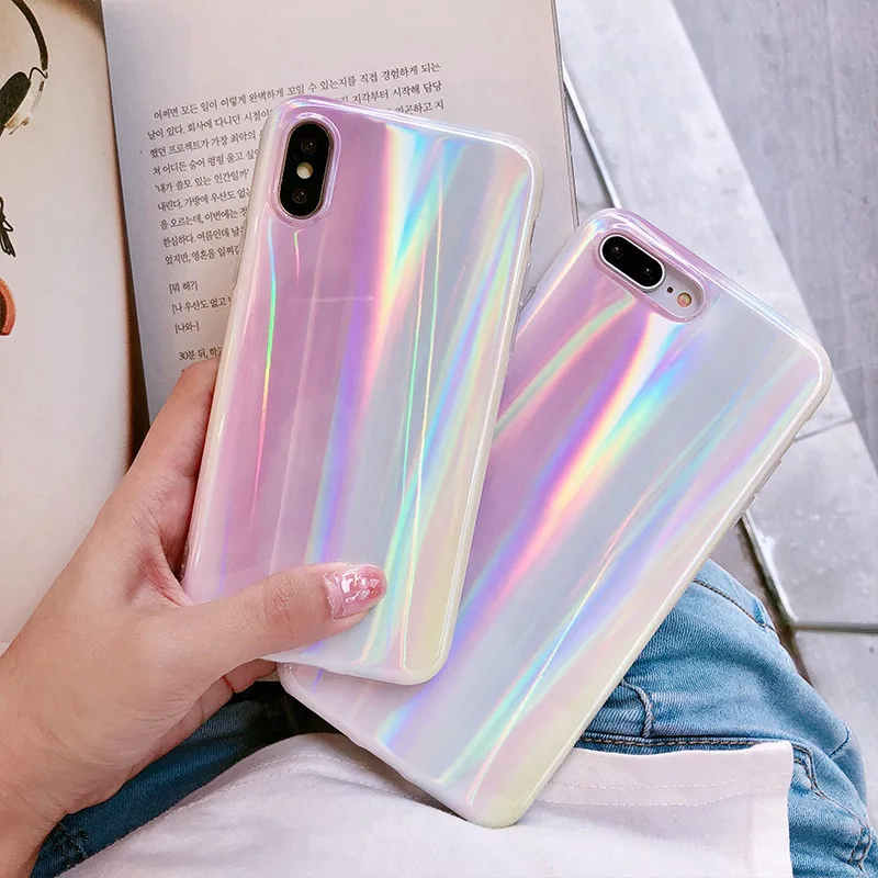 Роскошный Розовый Блестящий корейский чехол для телефона iPhone X Xsmax XR 7 Puls 6 6S 8 чехлы