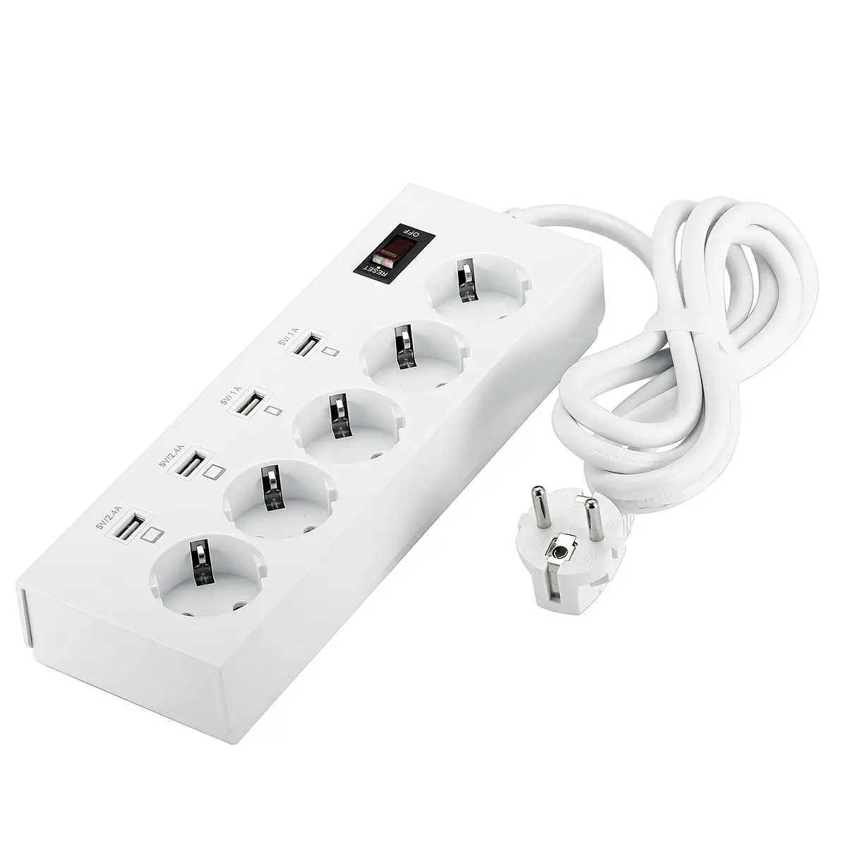 LEORY 5 Outlet 4 USB розетки переменного тока европейская полоса питания быстрое