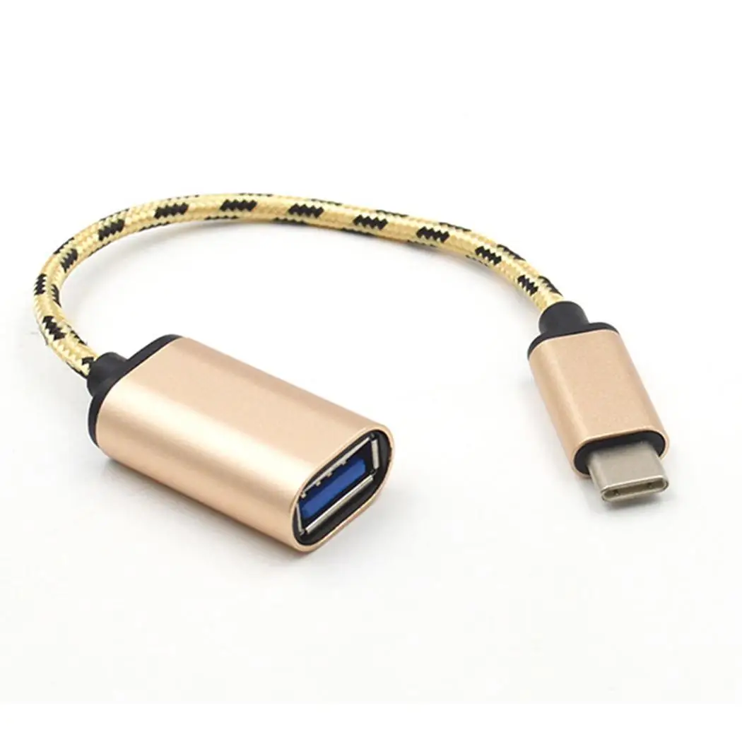 Тип C 3 1 к USB Женский нейлон 19 см 14 6 г переплетение один заголовок конвертер