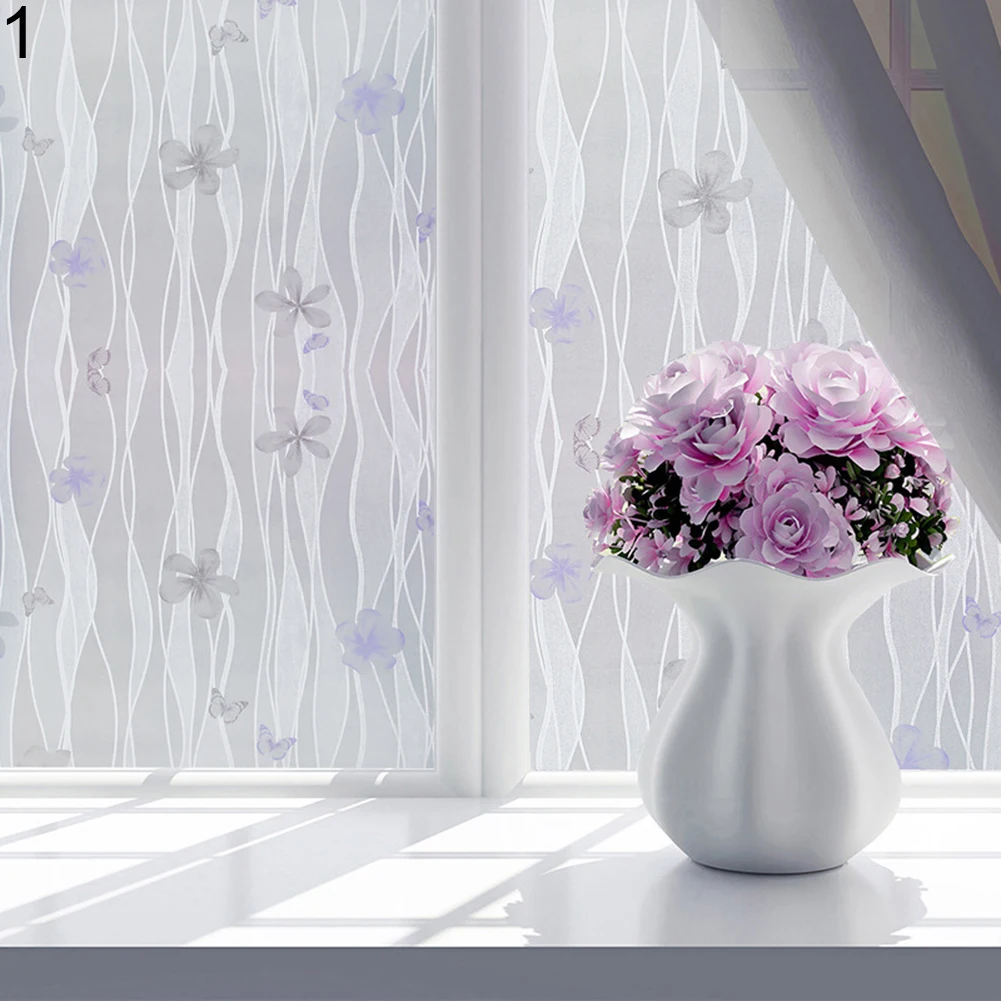 Ванная комната бабочка пузырь цветок матовый декоративный конфиденциальности