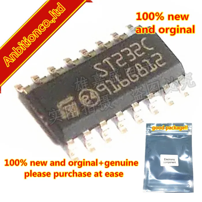 10 шт. новинка 100% оригинальный ST232CDR ST232 ST232C SOP16 RS232 5 В питание от многоканальных