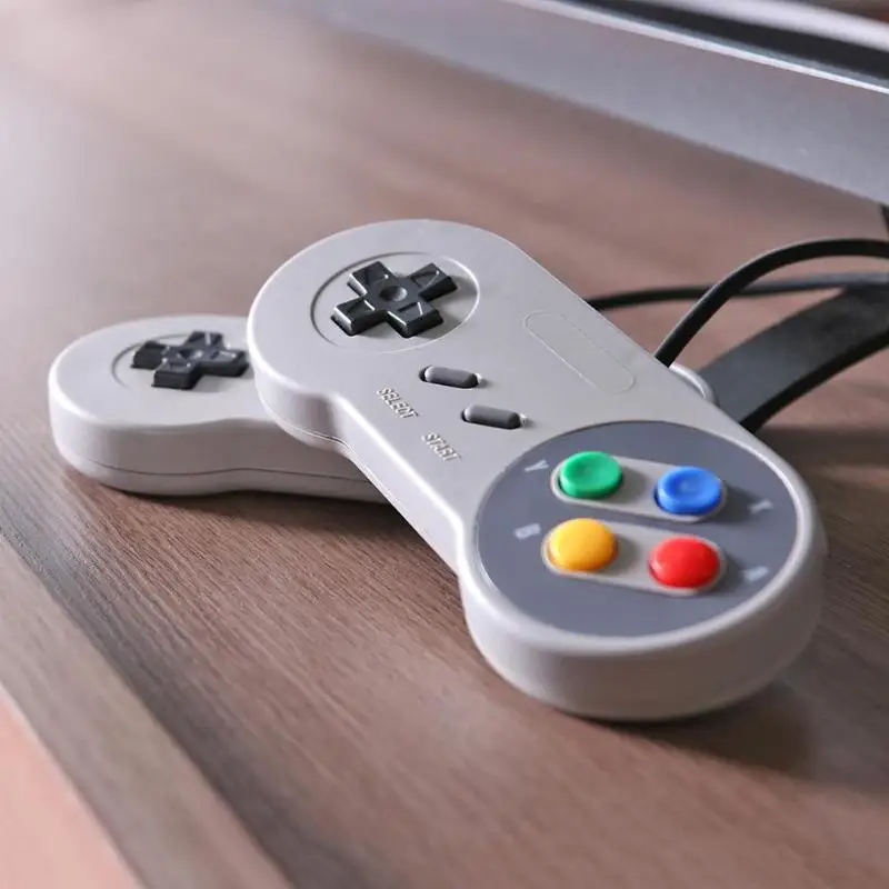 2 шт. Проводные контроллеры геймпады джойстик для nintendo SNES системы консоли |