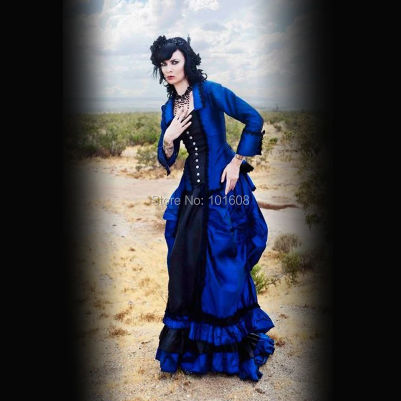 Специально! Eras Blue Civil war Southern Belle платье Хэллоуин Косплей Marie Antoinette Ренессанс