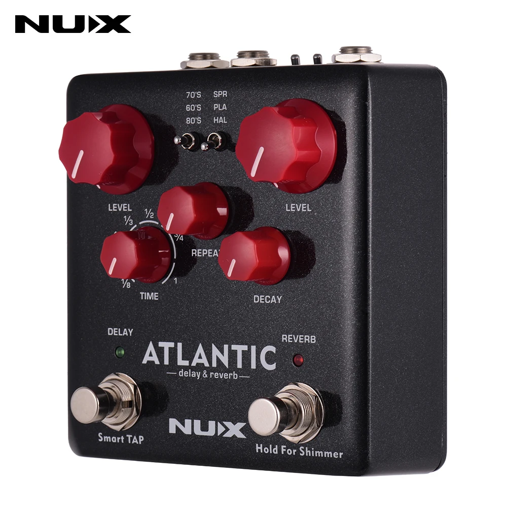 NUX ATLANTIC Delay &amp Reverb педаль гитарного эффекта двойной ножной переключатель 3 эффекты