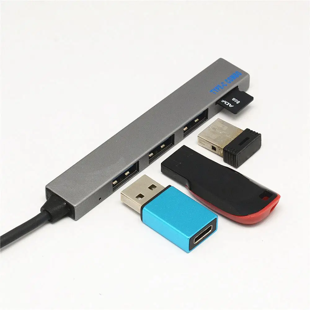 Адаптер 4 в 1 для ноутбука с интерфейсом USB 3 1|USB-хабы| |