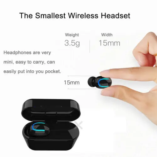 Новые беспроводные наушники Mini True Bluetooth 5 0 стерео с басами в ухо гарнитура |