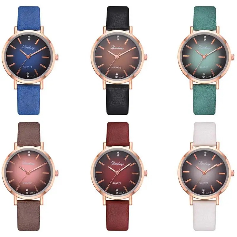 

Fashion Women Watch Luxury Ladies PU Quartz Watches Casual Dress Wristwatch