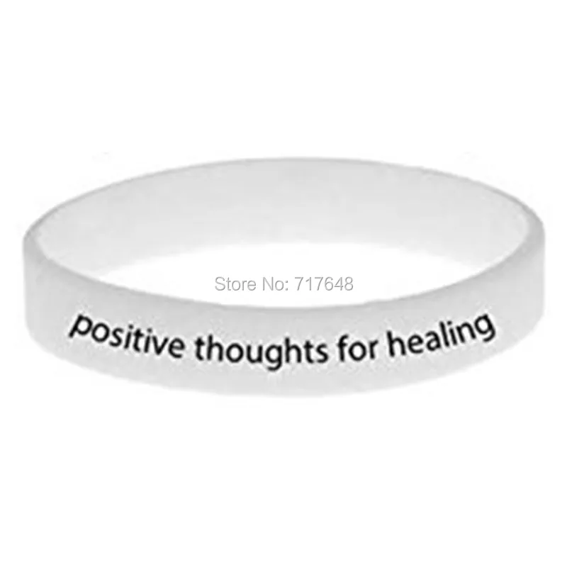 100 шт положительных мыслей для исцеляющий браслет силиконовые браслеты