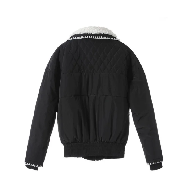 Harajuku Streetwear Black Thick Parka Overcoat Winter Warm Fashion Outwear Cashmere Coat Women 2018 Runway Jacket Clothing | Женская
