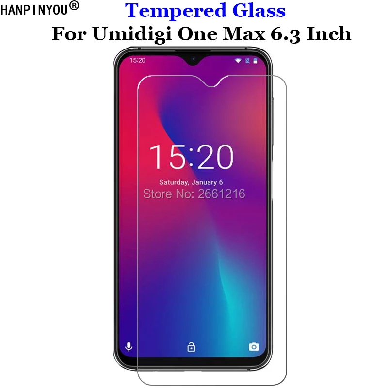 

For Umidigi One Max Tempered Glass 9H 2.5D Premium Screen Protector Film For Umidigi OneMax 6.3"