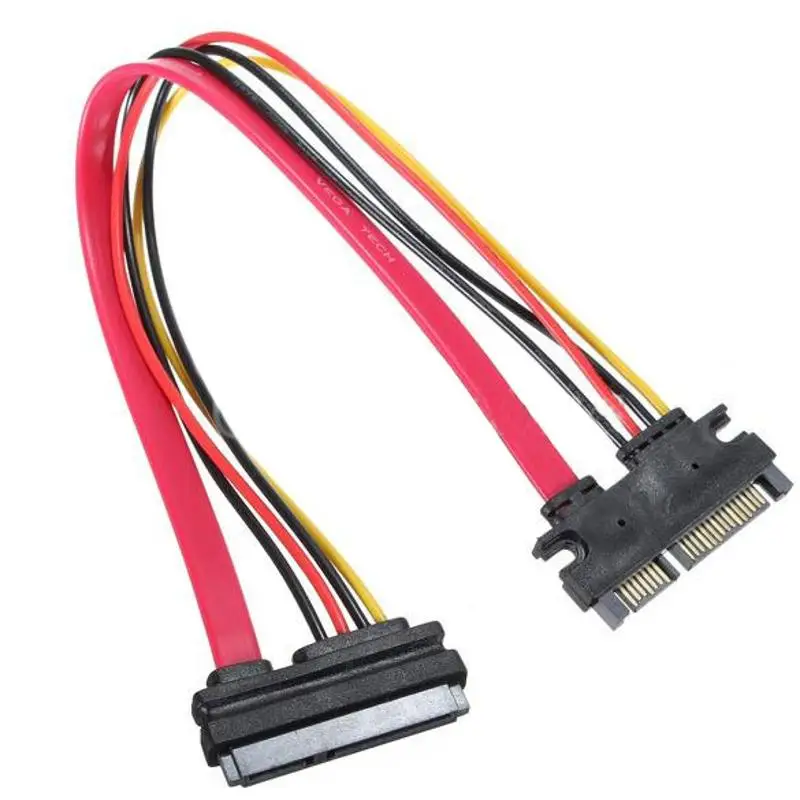 22 контактный разъем для женщин 7 + 15 Pin 5 провод передачи данных SATA Мощность
