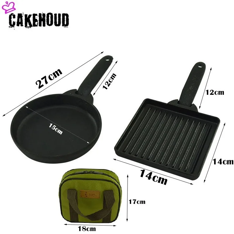 Чугунная сковорода CAKEHOUDC бытовая предварительно Ароматизированная мини