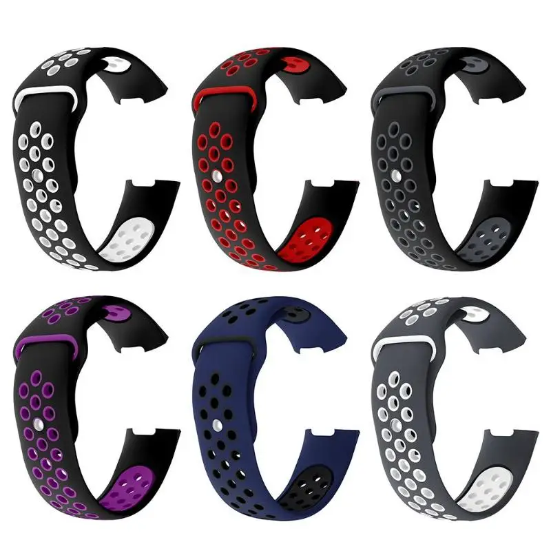 S/L сменный Двухцветный силиконовый браслет для Fitbit Charge 3 Band ремешок наручных