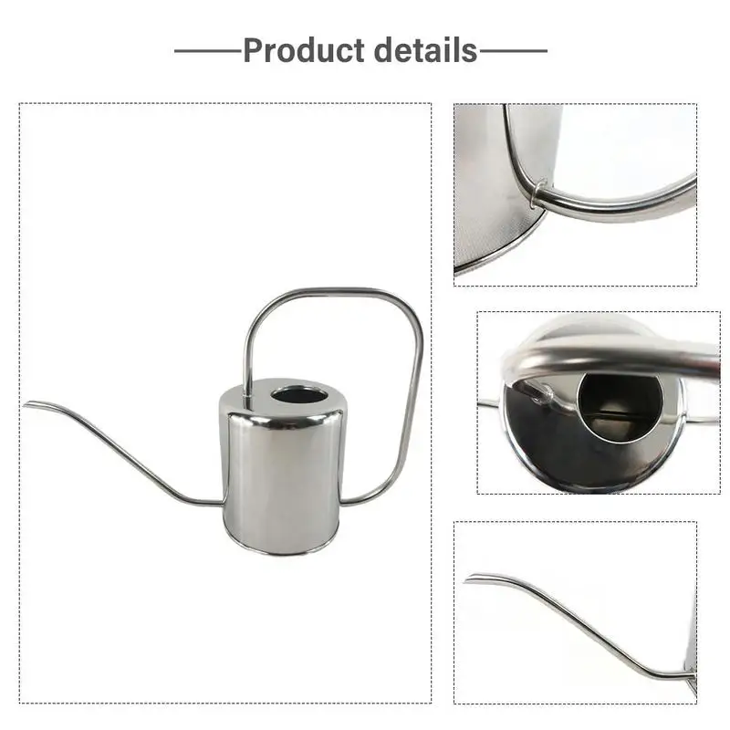 Stainless Steel Watering Kettle 1500ml Long Mouth Pot Innovative Irrigation Tool Garden Spray Bottle For Various Plant | Дом и сад
