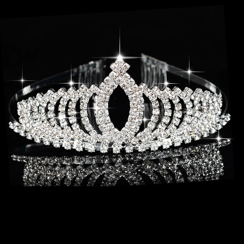 Свадебная тиара Стразы свадебные аксессуары для волос металлическая повязка на